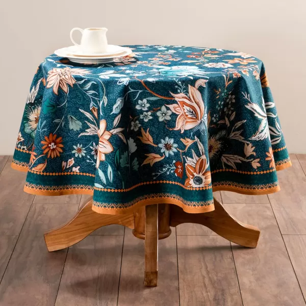 imageMaison d Hermine 100 Cotton Table Cover  63quot Diameter Round Decorative Tablecloth  Washable Tablecloths for Dining Home Farmhouse ampamp Party  Ideal for Spring ampamp Summer  Luxury Loft Collection