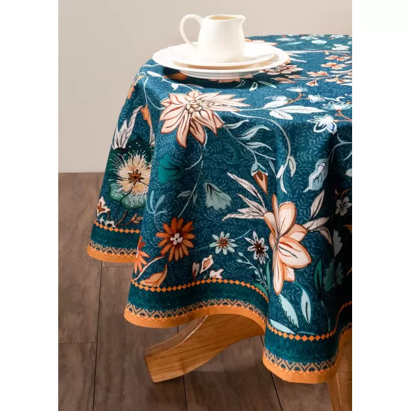 imageMaison d Hermine 100 Cotton Table Cover  63quot Diameter Round Decorative Tablecloth  Washable Tablecloths for Dining Home Farmhouse ampamp Party  Ideal for Spring ampamp Summer  Luxury Loft Collection