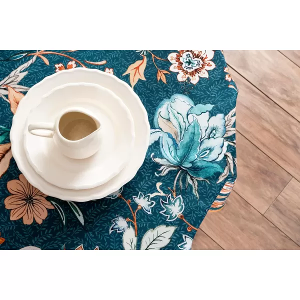 imageMaison d Hermine 100 Cotton Table Cover  63quot Diameter Round Decorative Tablecloth  Washable Tablecloths for Dining Home Farmhouse ampamp Party  Ideal for Spring ampamp Summer  Luxury Loft Collection