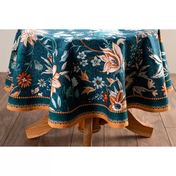 imageMaison d Hermine 100 Cotton Table Cover  63quot Diameter Round Decorative Tablecloth  Washable Tablecloths for Dining Home Farmhouse ampamp Party  Ideal for Spring ampamp Summer  Luxury Loft Collection