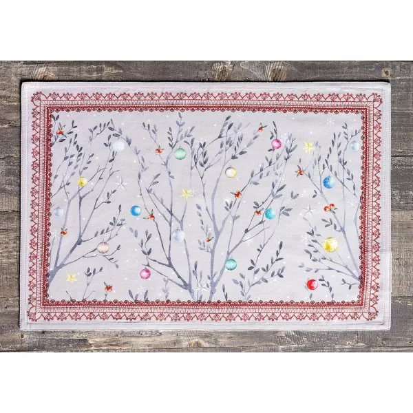 imageMaison d Hermine Cloth Placemat 100 Cotton Set of 4 Decorative Washable Place Mats Table Placemat Dining Kitchen Parties ampamp Camping Fairy Christmas  ThanksgivingChristmas
