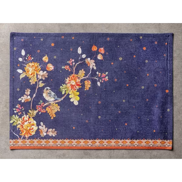 imageMaison d Hermine Cloth Placemat 100 Cotton Set of 4 Decorative Washable Place Mats Table Placemat Dining Kitchen Parties ampamp Camping Kelim  Infinity  ThanksgivingChristmas