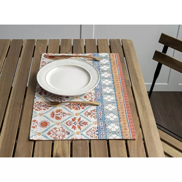 imageMaison d Hermine Cloth Placemats 100 Cotton Set of 4 Decorative Washable Table Placemat Dining Holidays Buffet Parties ampamp Wedding Use Romane  ThanksgivingChristmas