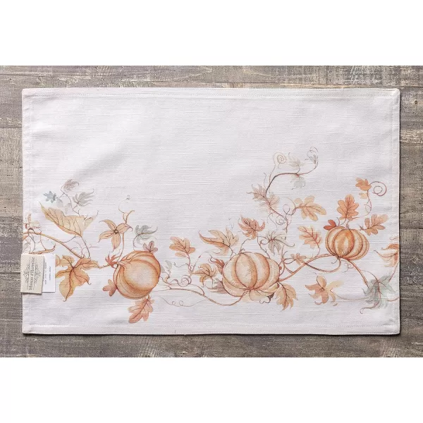 imageMaison d Hermine Cloth Placemats Set of 4 100 Cotton Decorative Washable Table Place Mat Kitchen Party Wedding Restaurant ampamp Camping Giving Thanks  ThanksgivingChristmas