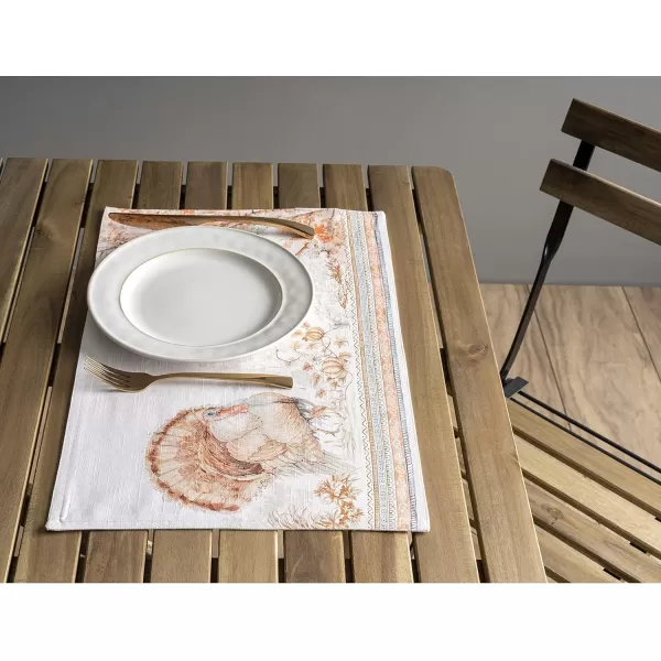 imageMaison d Hermine Cloth Placemats Set of 4 100 Cotton Decorative Washable Table Place Mat Kitchen Party Wedding Restaurant ampamp Camping Giving Thanks  ThanksgivingChristmas