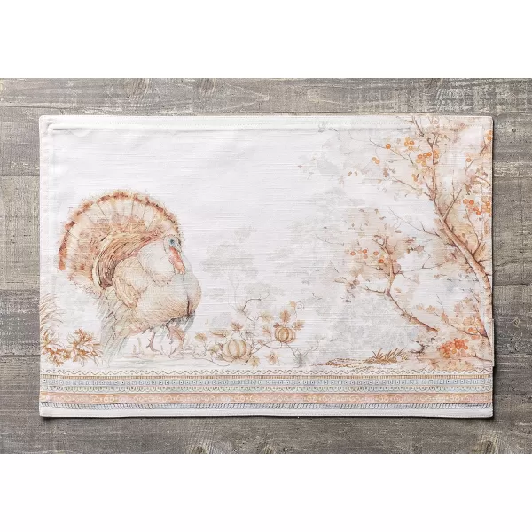 imageMaison d Hermine Cloth Placemats Set of 4 100 Cotton Decorative Washable Table Place Mat Kitchen Party Wedding Restaurant ampamp Camping Giving Thanks  ThanksgivingChristmas