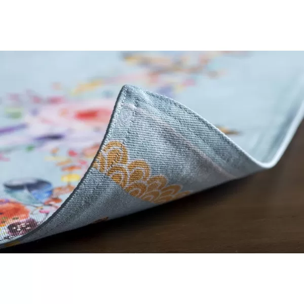 imageMaison d Hermine Cloth Placemats Set of 4 100 Cotton Decorative Washable Table Place Mat Kitchen Party Wedding Restaurant ampamp Camping Meadow Florals  Beige  SpringSummer26  Ibiza