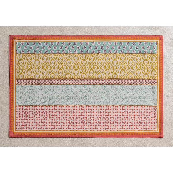 imageMaison d Hermine Cloth Placemats Set of 4 100 Cotton Decorative Washable Table Place Mat Kitchen Party Wedding Restaurant ampamp Camping Meadow Florals  Beige  SpringSummer09  Provence