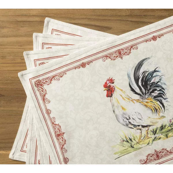 imageMaison d Hermine Cloth Placemats Set of 4 100 Cotton Decorative Washable Table Place Mat Kitchen Party Wedding Restaurant ampamp Camping Meadow Florals  Beige  SpringSummer11  Campagne