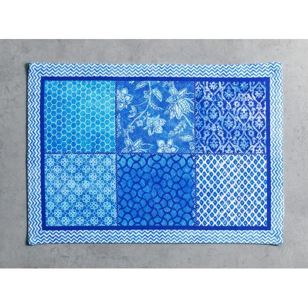 imageMaison d Hermine Cloth Placemats Set of 4 100 Cotton Decorative Washable Table Place Mat Kitchen Party Wedding Restaurant ampamp Camping Meadow Florals  Beige  SpringSummer21  Indigo Love