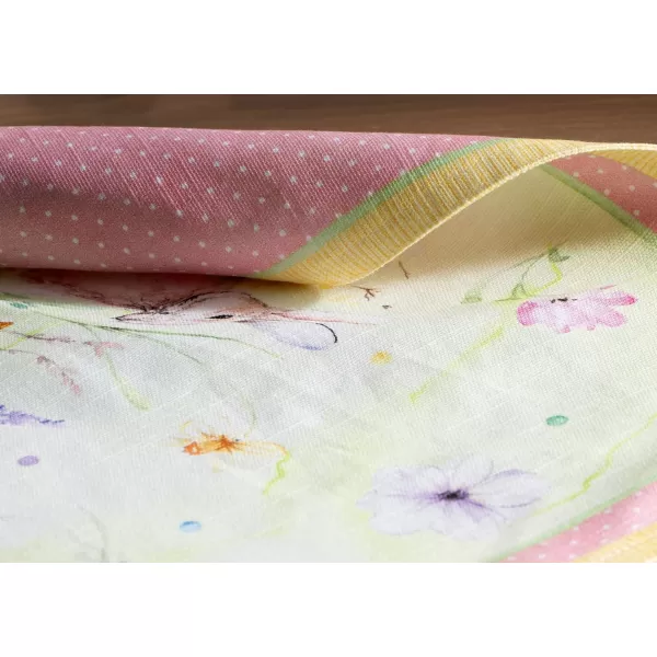 imageMaison d Hermine Cloth Placemats Set of 4 100 Cotton Decorative Washable Table Place Mat Kitchen Party Wedding Restaurant ampamp Camping Meadow Florals  Beige  SpringSummer23  Easter Zest