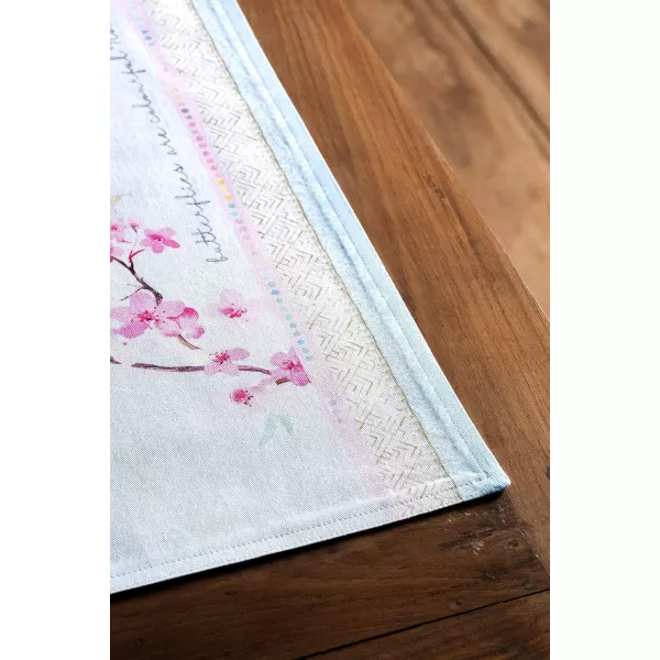 imageMaison d Hermine Cloth Placemats Set of 4 100 Cotton Decorative Washable Table Place Mat Kitchen Party Wedding Restaurant ampamp Camping Meadow Florals  Beige  SpringSummer13  Blossoms in Spring