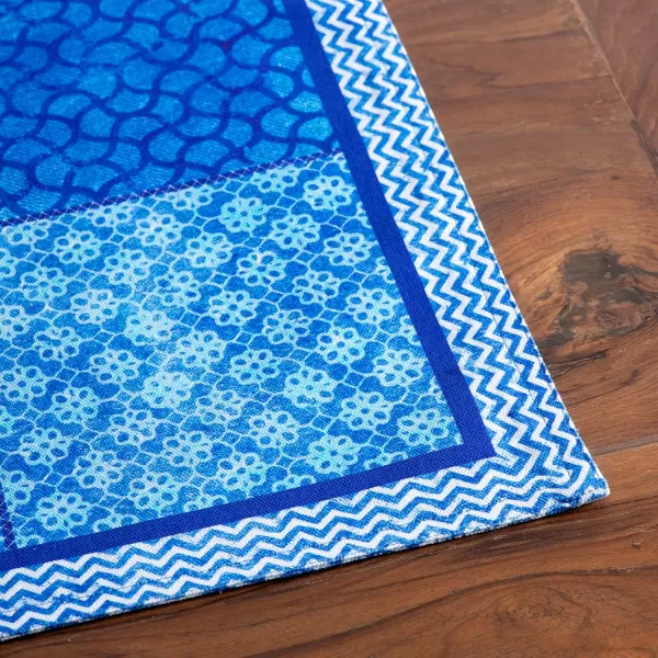 imageMaison d Hermine Cloth Placemats Set of 4 100 Cotton Decorative Washable Table Place Mat Kitchen Party Wedding Restaurant ampamp Camping Meadow Florals  Beige  SpringSummer21  Indigo Love