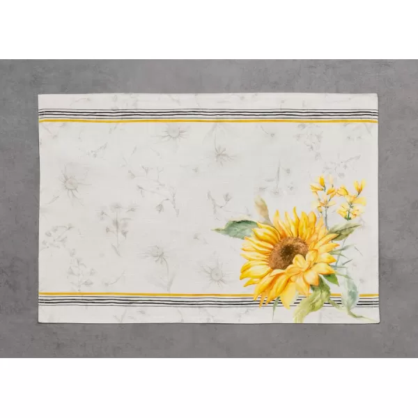 imageMaison d Hermine Cloth Placemats Set of 4 100 Cotton Decorative Washable Table Place Mat Kitchen Party Wedding Restaurant ampamp Camping Meadow Florals  Beige  SpringSummer20  Candice