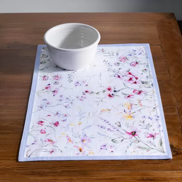 imageMaison d Hermine Cloth Placemats Set of 4 100 Cotton Decorative Washable Table Place Mat Kitchen Party Wedding Restaurant ampamp Camping Meadow Florals  Beige  SpringSummer21  Summer Floral