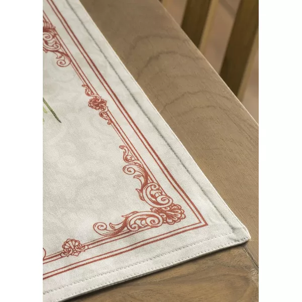 imageMaison d Hermine Cloth Placemats Set of 4 100 Cotton Decorative Washable Table Place Mat Kitchen Party Wedding Restaurant ampamp Camping Meadow Florals  Beige  SpringSummer11  Campagne