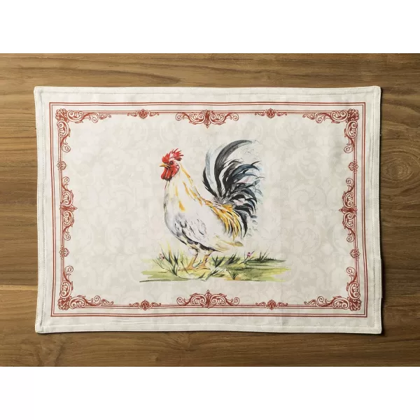 imageMaison d Hermine Cloth Placemats Set of 4 100 Cotton Decorative Washable Table Place Mat Kitchen Party Wedding Restaurant ampamp Camping Meadow Florals  Beige  SpringSummer11  Campagne