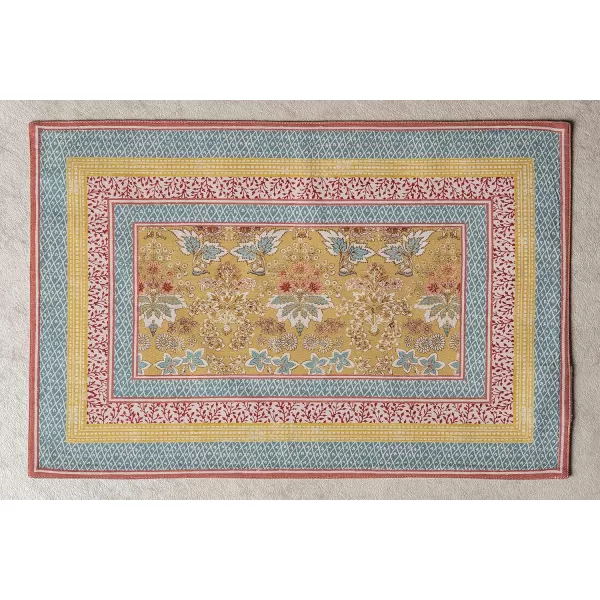 imageMaison d Hermine Cloth Placemats Set of 4 100 Cotton Decorative Washable Table Place Mat Kitchen Party Wedding Restaurant ampamp Camping Meadow Florals  Beige  SpringSummer08  Marquise