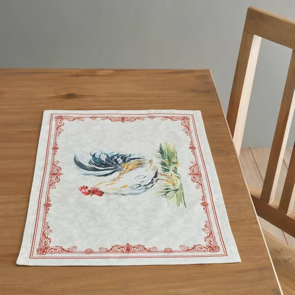 imageMaison d Hermine Cloth Placemats Set of 4 100 Cotton Decorative Washable Table Place Mat Kitchen Party Wedding Restaurant ampamp Camping Meadow Florals  Beige  SpringSummer11  Campagne