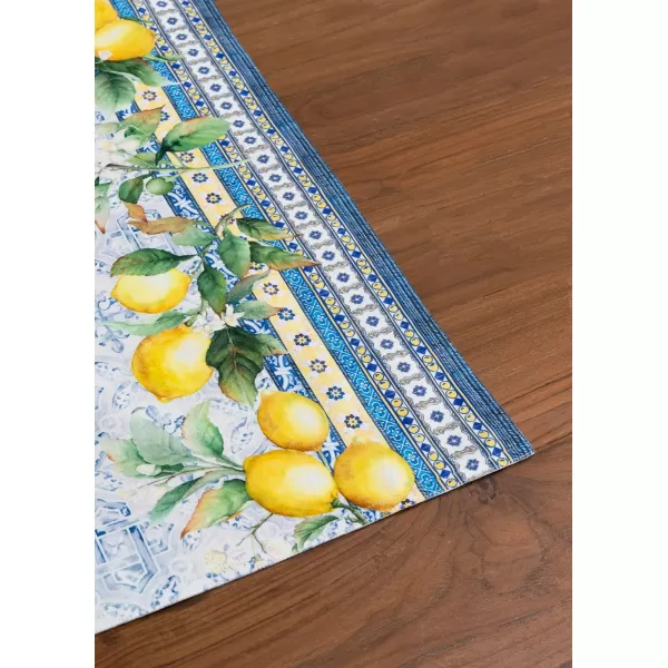 imageMaison d Hermine Cloth Placemats Set of 4 100 Cotton Decorative Washable Table Place Mat Kitchen Party Wedding Restaurant ampamp Camping Meadow Florals  Beige  SpringSummer19  Citrus