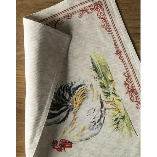 imageMaison d Hermine Cloth Placemats Set of 4 100 Cotton Decorative Washable Table Place Mat Kitchen Party Wedding Restaurant ampamp Camping Meadow Florals  Beige  SpringSummer11  Campagne