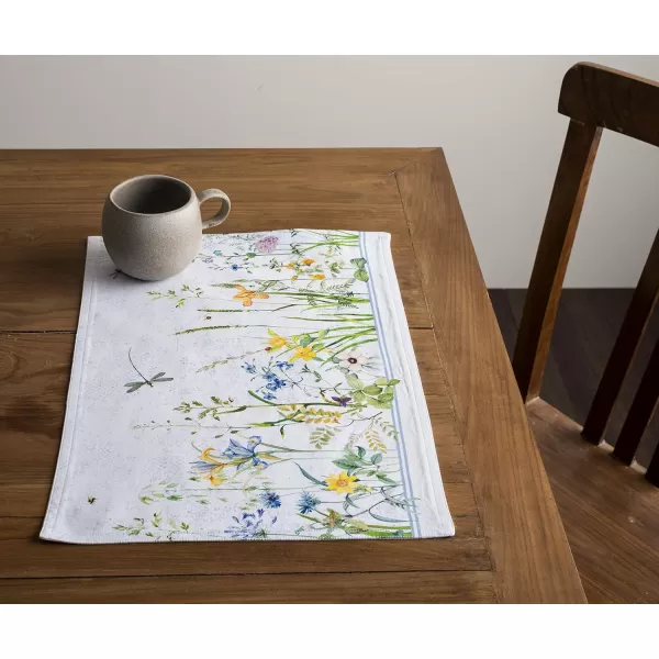 imageMaison d Hermine Cloth Placemats Set of 4 100 Cotton Decorative Washable Table Place Mat Kitchen Party Wedding Restaurant ampamp Camping Meadow Florals  Beige  SpringSummer06  Fleurs De Mai