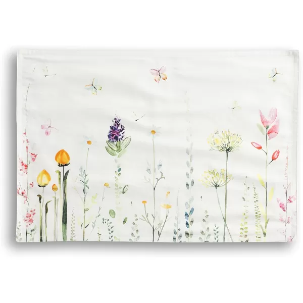 imageMaison d Hermine Cloth Placemats Set of 4 100 Cotton Decorative Washable Table Place Mat Kitchen Party Wedding Restaurant ampamp Camping Meadow Florals  Beige  SpringSummer2  Botanical Fresh