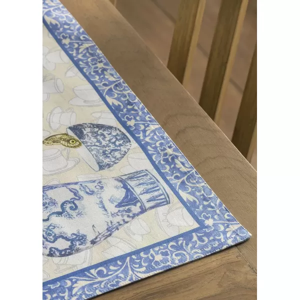 imageMaison d Hermine Cloth Placemats Set of 4 100 Cotton Decorative Washable Table Place Mat Kitchen Party Wedding Restaurant ampamp Camping Meadow Florals  Beige  SpringSummer10  Canton