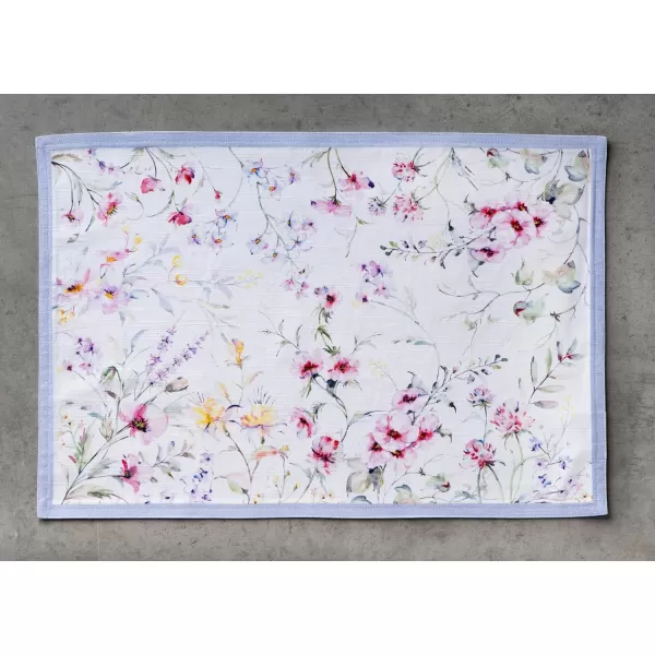 imageMaison d Hermine Cloth Placemats Set of 4 100 Cotton Decorative Washable Table Place Mat Kitchen Party Wedding Restaurant ampamp Camping Meadow Florals  Beige  SpringSummer21  Summer Floral