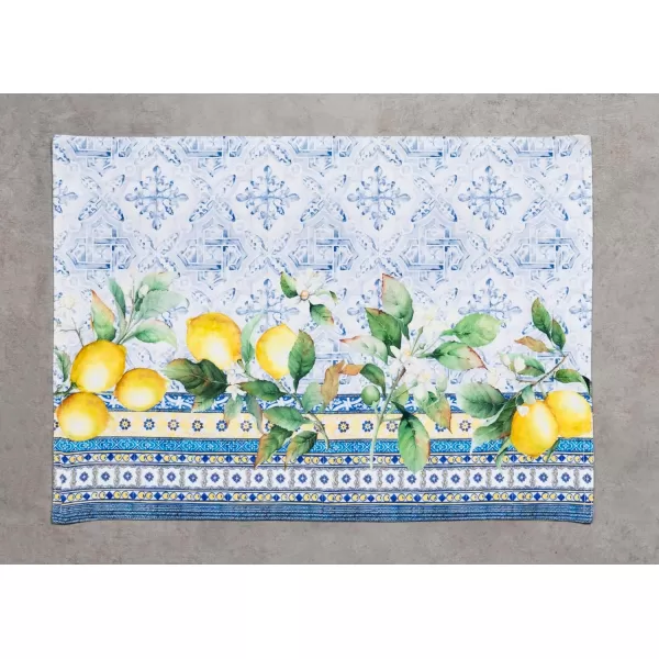 imageMaison d Hermine Cloth Placemats Set of 4 100 Cotton Decorative Washable Table Place Mat Kitchen Party Wedding Restaurant ampamp Camping Meadow Florals  Beige  SpringSummer19  Citrus