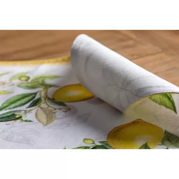 imageMaison d Hermine Cloth Placemats Set of 4 100 Cotton Decorative Washable Table Place Mat Kitchen Party Wedding Restaurant ampamp Camping Meadow Florals  Beige  SpringSummer04  Limoncello