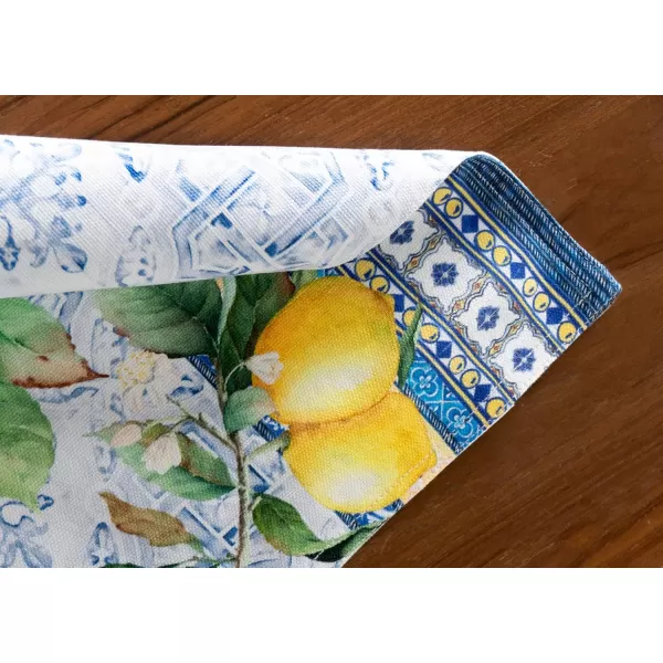 imageMaison d Hermine Cloth Placemats Set of 4 100 Cotton Decorative Washable Table Place Mat Kitchen Party Wedding Restaurant ampamp Camping Meadow Florals  Beige  SpringSummer19  Citrus