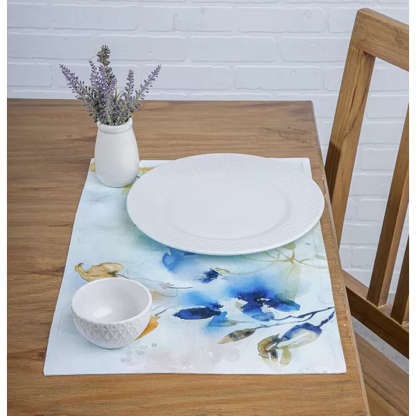 imageMaison d Hermine Cloth Placemats Set of 4 100 Cotton Decorative Washable Table Place Mat Kitchen Party Wedding Restaurant ampamp Camping Meadow Florals  Beige  SpringSummer25  Lazy Summer Days
