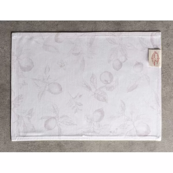imageMaison d Hermine Cloth Placemats Set of 4 100 Cotton Decorative Washable Table Place Mat Kitchen Party Wedding Restaurant ampamp Camping Meadow Florals  Beige  SpringSummer04  Limoncello