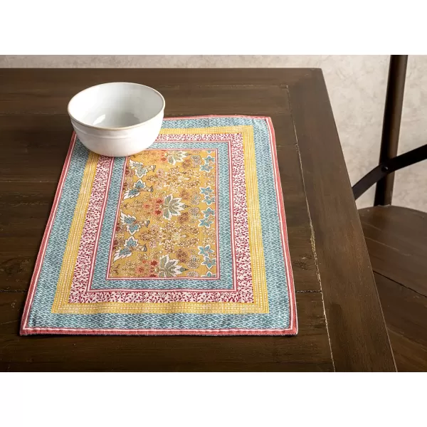 imageMaison d Hermine Cloth Placemats Set of 4 100 Cotton Decorative Washable Table Place Mat Kitchen Party Wedding Restaurant ampamp Camping Meadow Florals  Beige  SpringSummer08  Marquise