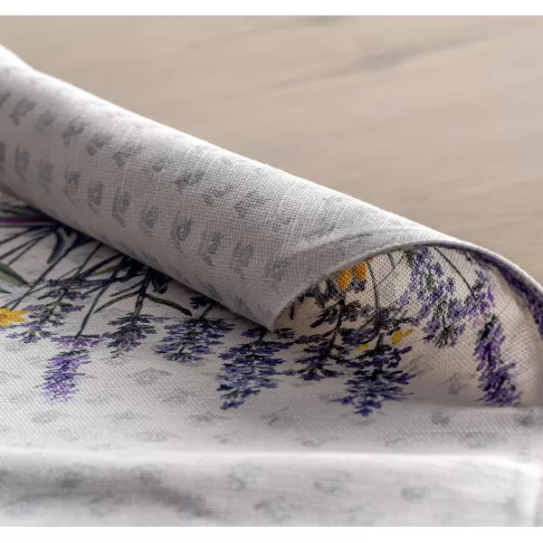 imageMaison d Hermine Cloth Placemats Set of 4 100 Cotton Decorative Washable Table Place Mat Kitchen Party Wedding Restaurant ampamp Camping Meadow Florals  Beige  SpringSummer12  Fanny Lavender