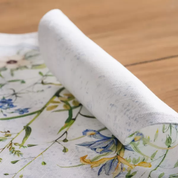 imageMaison d Hermine Cloth Placemats Set of 4 100 Cotton Decorative Washable Table Place Mat Kitchen Party Wedding Restaurant ampamp Camping Meadow Florals  Beige  SpringSummer06  Fleurs De Mai