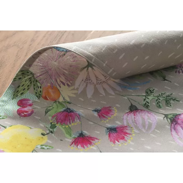 imageMaison d Hermine Cloth Placemats Set of 4 100 Cotton Decorative Washable Table Place Mat Kitchen Party Wedding Restaurant ampamp Camping Meadow Florals  Beige  SpringSummer16  Jardin Dete  Fog