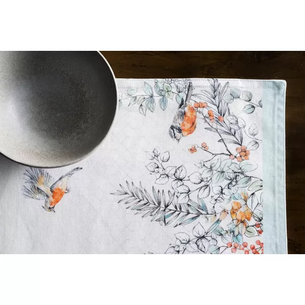imageMaison d Hermine Cloth Placemats Set of 4 100 Cotton Decorative Washable Table Place Mat Kitchen Wedding Restaurant ampamp Camping Kelim  Prairie  ThanksgivingChristmas11  Whitish Shabby Chique