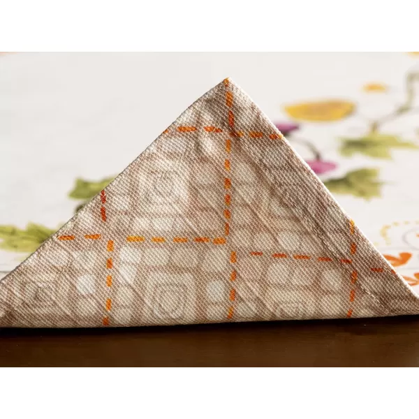imageMaison d Hermine Cloth Placemats Set of 4 100 Cotton Decorative Washable Table Place Mat Kitchen Wedding Restaurant ampamp Camping Kelim  Prairie  ThanksgivingChristmas4  Pumpkin Garden  Cloudy Cream