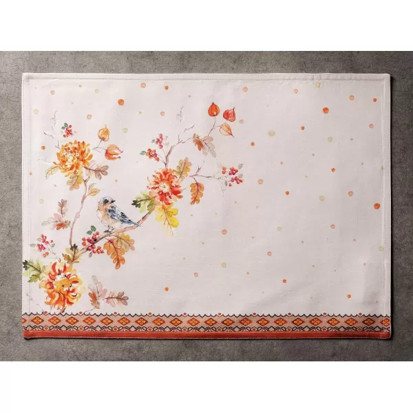 imageMaison d Hermine Cloth Placemats Set of 4 100 Cotton Decorative Washable Table Place Mat Kitchen Wedding Restaurant ampamp Camping Kelim  Prairie  ThanksgivingChristmas10  Kelim  Prairie