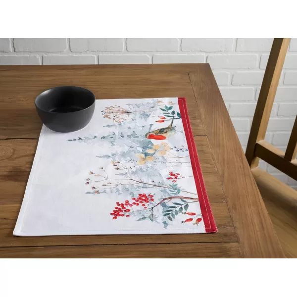 imageMaison d Hermine Cloth Placemats Set of 4 100 Cotton Decorative Washable Table Place Mat Kitchen Wedding Restaurant ampamp Camping Kelim  Prairie  ThanksgivingChristmas2  Morzine