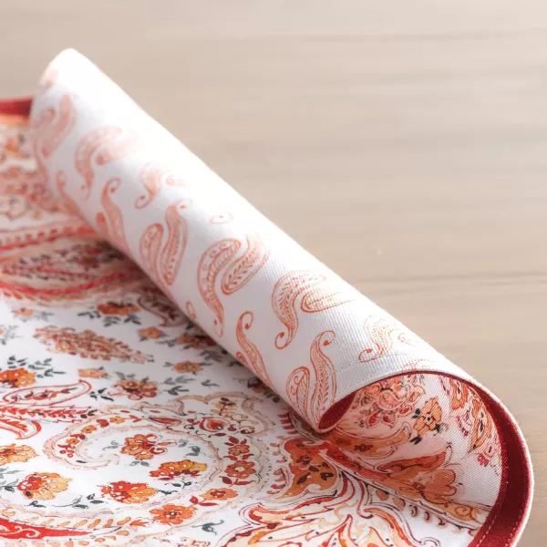 imageMaison d Hermine Cloth Placemats Set of 4 100 Cotton Decorative Washable Table Place Mat Kitchen Wedding Restaurant ampamp Camping Kelim  Prairie  ThanksgivingChristmas21  Orient