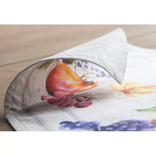 imageMaison d Hermine Cloth Placemats Set of 4 100 Cotton Decorative Washable Table Place Mat Kitchen Wedding Restaurant ampamp Camping Kelim  Prairie  ThanksgivingChristmas23  Fruit Dhiver