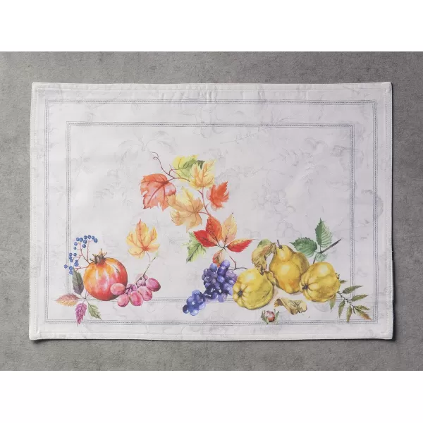 imageMaison d Hermine Cloth Placemats Set of 4 100 Cotton Decorative Washable Table Place Mat Kitchen Wedding Restaurant ampamp Camping Kelim  Prairie  ThanksgivingChristmas23  Fruit Dhiver