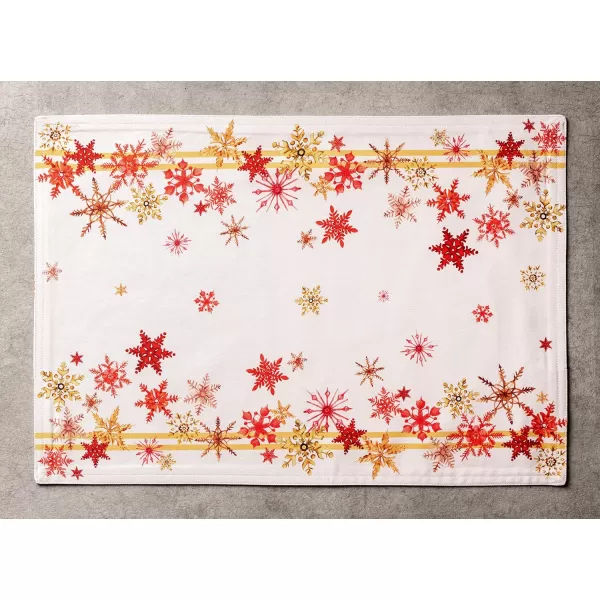 imageMaison d Hermine Cloth Placemats Set of 4 100 Cotton Decorative Washable Table Place Mat Kitchen Wedding Restaurant ampamp Camping Kelim  Prairie  ThanksgivingChristmas17  Crystal Star