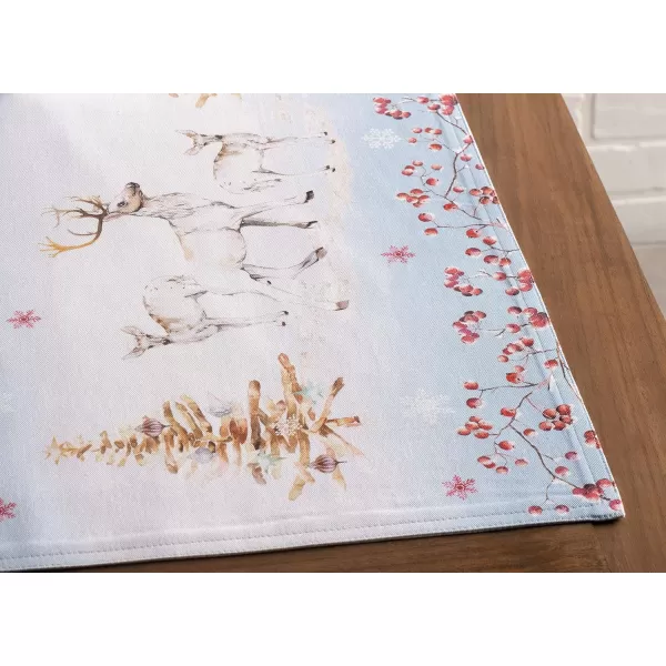 imageMaison d Hermine Cloth Placemats Set of 4 100 Cotton Decorative Washable Table Place Mat Kitchen Wedding Restaurant ampamp Camping Kelim  Prairie  ThanksgivingChristmas7  Fairytale Forest