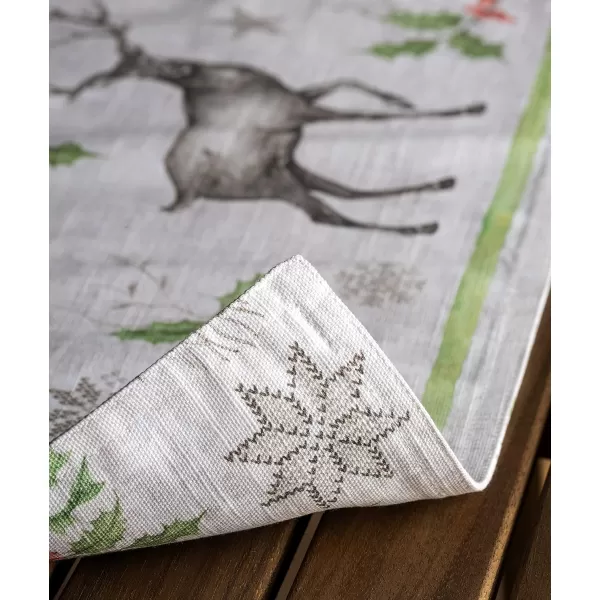 imageMaison d Hermine Cloth Placemats Set of 4 100 Cotton Decorative Washable Table Place Mat Kitchen Wedding Restaurant ampamp Camping Kelim  Prairie  ThanksgivingChristmas6  Christmas Dew