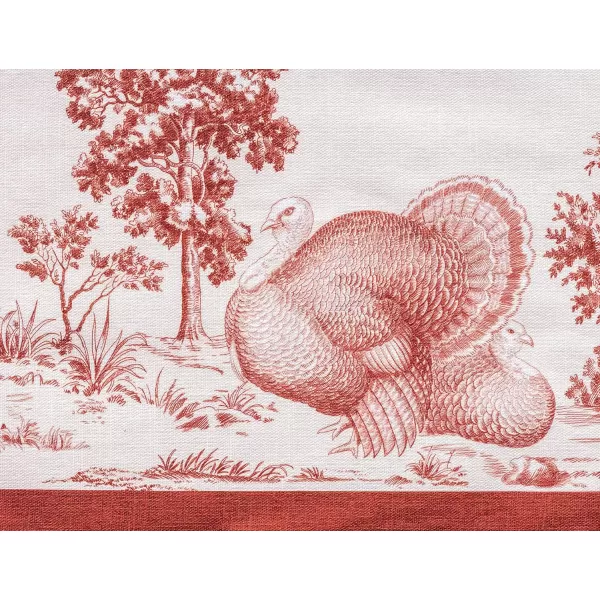 imageMaison d Hermine Cloth Placemats Set of 4 100 Cotton Decorative Washable Table Place Mat Kitchen Wedding Restaurant ampamp Camping Kelim  Prairie  ThanksgivingChristmas22  Holy Jouy  Red