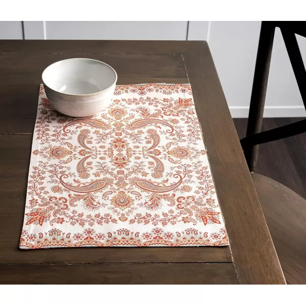 imageMaison d Hermine Cloth Placemats Set of 4 100 Cotton Decorative Washable Table Place Mat Kitchen Wedding Restaurant ampamp Camping Kelim  Prairie  ThanksgivingChristmas1  Cachemire
